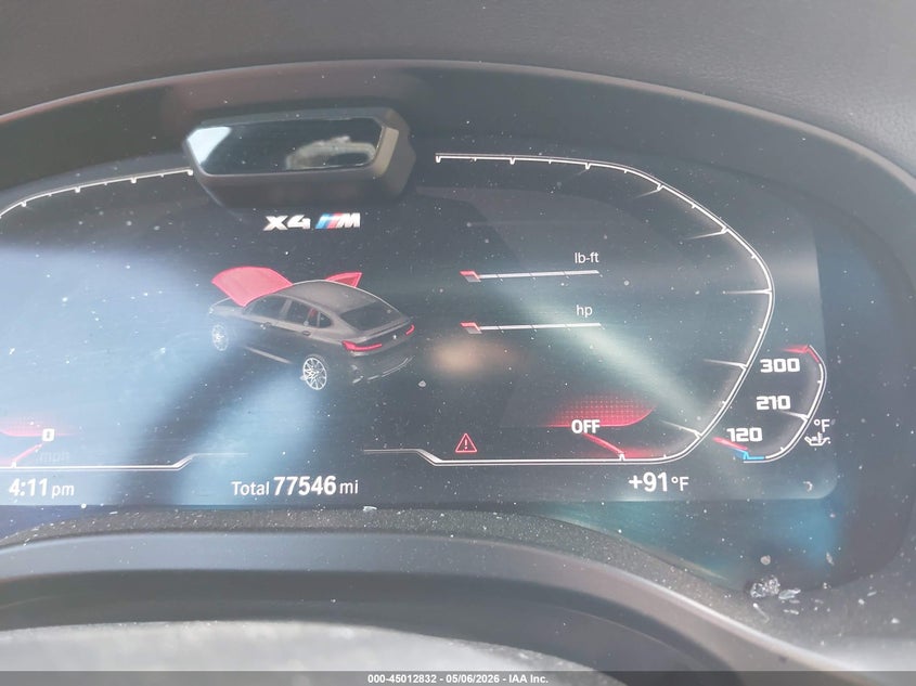 2022 BMW X4 M VIN: 5YM23EC05N9N03400 Lot: 45012832