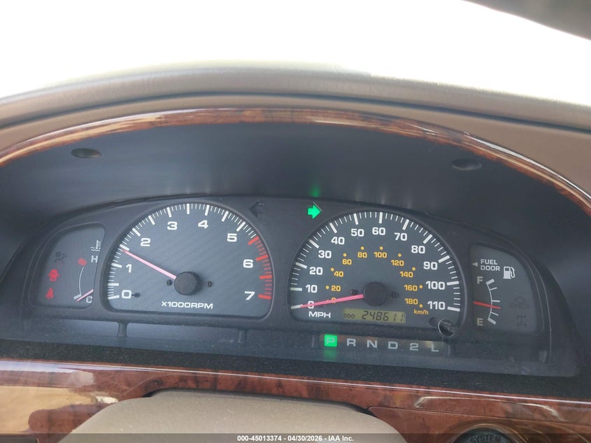 2000 TOYOTA 4RUNNER SPORT UTILITY VEHICLE 3.4L V-6 DOHC, 183HP