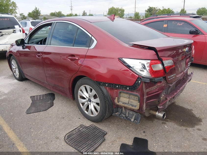 Vin: 4s3bnae65g3012473, lot: 45511126, subaru legacy 2.5i premium 20163