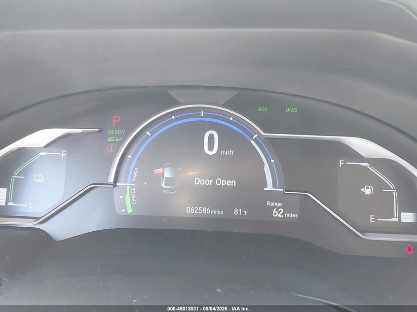 2019 Honda Clarity Plug-In Hybrid Touring VIN: JHMZC5F34KC001732 Lot: 45013831