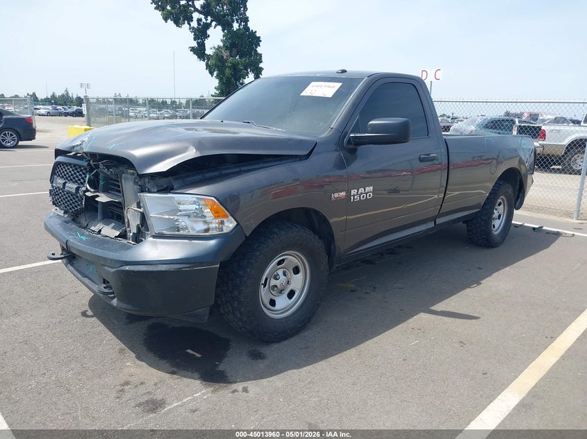 Vin: 3c6jr7dt8hg531081, lot: 45511443, ram 1500 tradesman  4x4 8' box 20172
