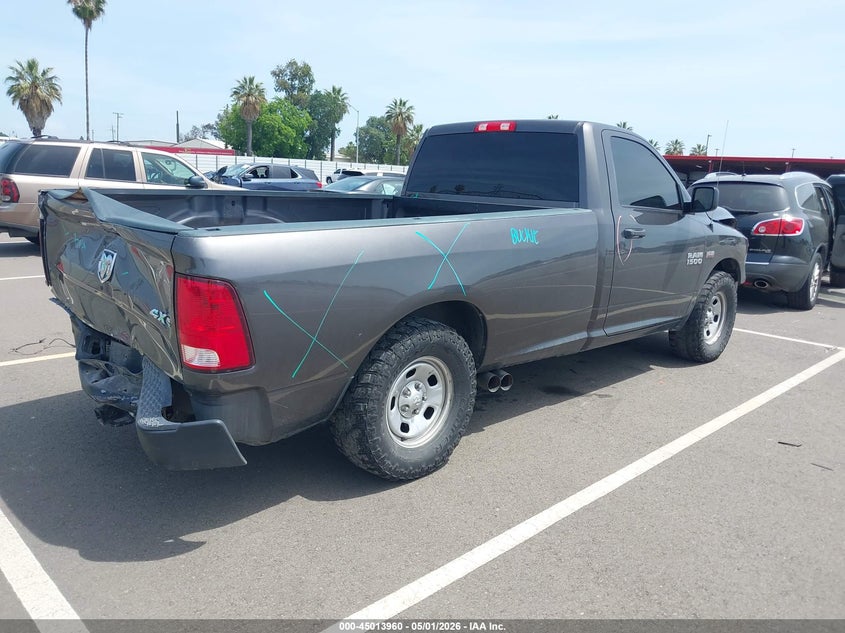 Vin: 3c6jr7dt8hg531081, lot: 45511443, ram 1500 tradesman  4x4 8' box 20174