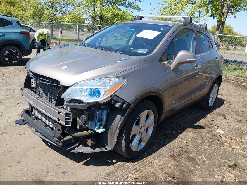 Vin: kl4cjgsb0fb175731, lot: 45511643, buick encore leather 20152