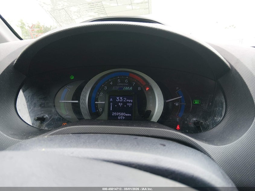 2010 Honda Insight Ex VIN: JHMZE2H75AS011778 Lot: 45014713
