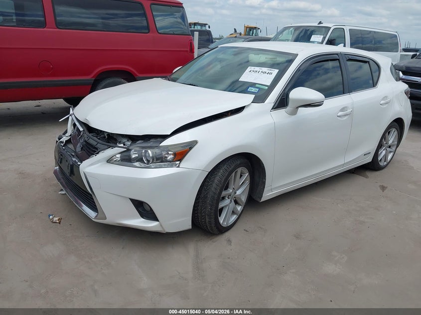 Vin: jthkd5bh5g2267368, lot: 45512523, lexus ct 200h 20162