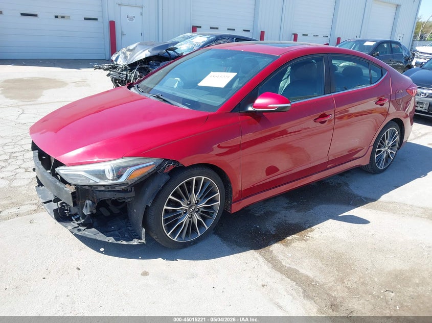 VIN KMHD04LBXJU477160 2018 HYUNDAI ELANTRA SPORT