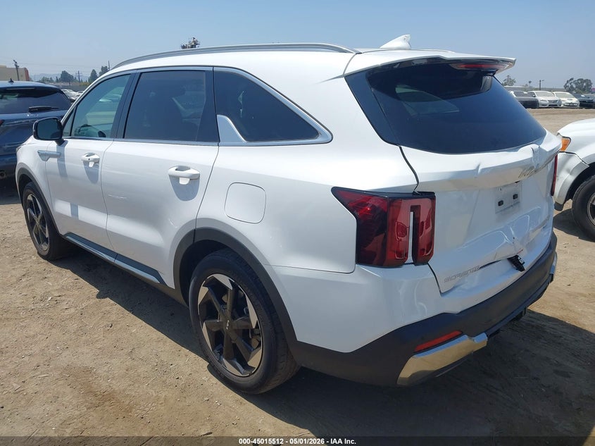 Vin: kndrjdjh7s5325122, lot: 45512995, kia sorento plug-in hybrid ex 20253