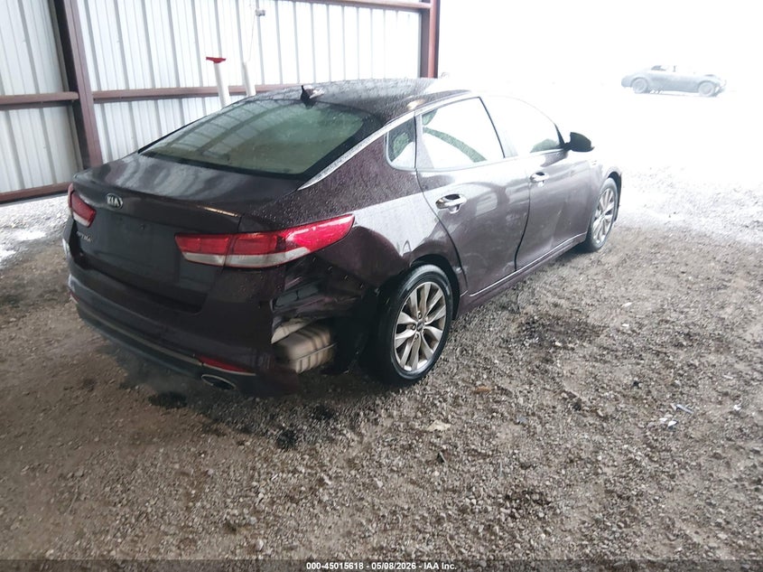 Vin: 5xxgt4l38gg050611, lot: 45513101, kia optima lx 20164
