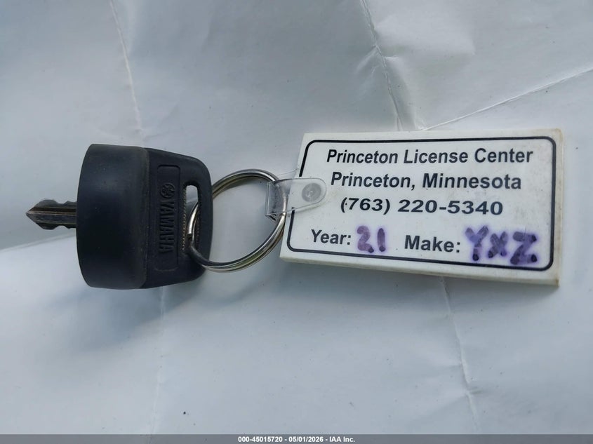 2021 Yamaha Yxz1000 VIN: 5Y4AN29YXMA103315 Lot: 45015720