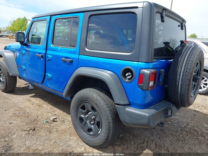 Vin: 1c4pjxdn0tw156213, lot: 45513492, jeep wrangler sport 20263