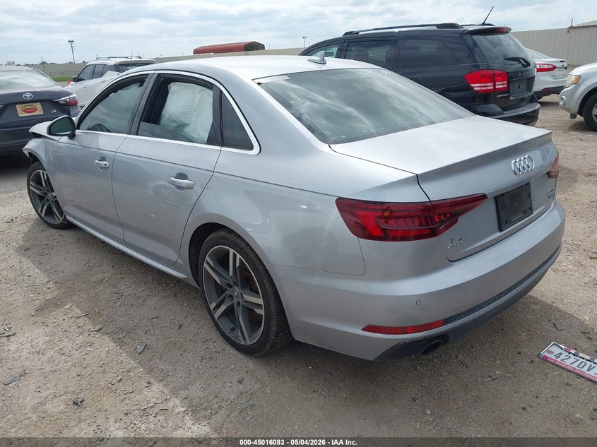 Vin: wauenaf41ja133365, lot: 45513566, audi a4 2.0t premium/2.0t tech premium 20183
