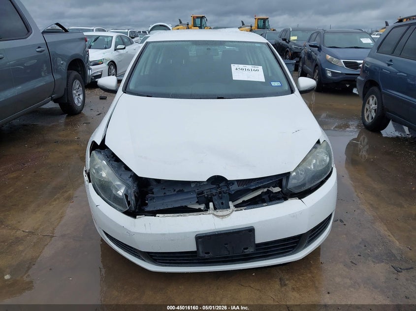2012 Volkswagen Golf 2.5 2.5L 4-Door white Lot 111045016160 Vin WVWDB7AJ9CW326098