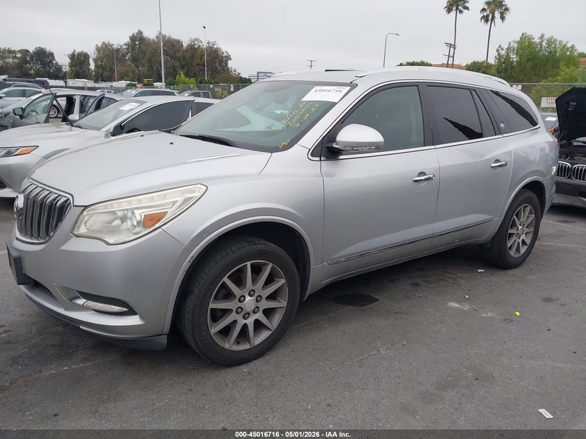 Vin: 5gakrbkd7fj165543, lot: 45514199, buick enclave leather 20152