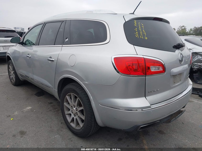 Vin: 5gakrbkd7fj165543, lot: 45514199, buick enclave leather 20153