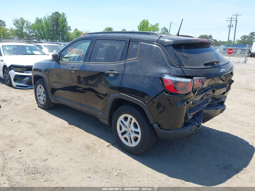 Vin: 3c4njcab6jt211132, lot: 45514455, jeep compass sport fwd 20183