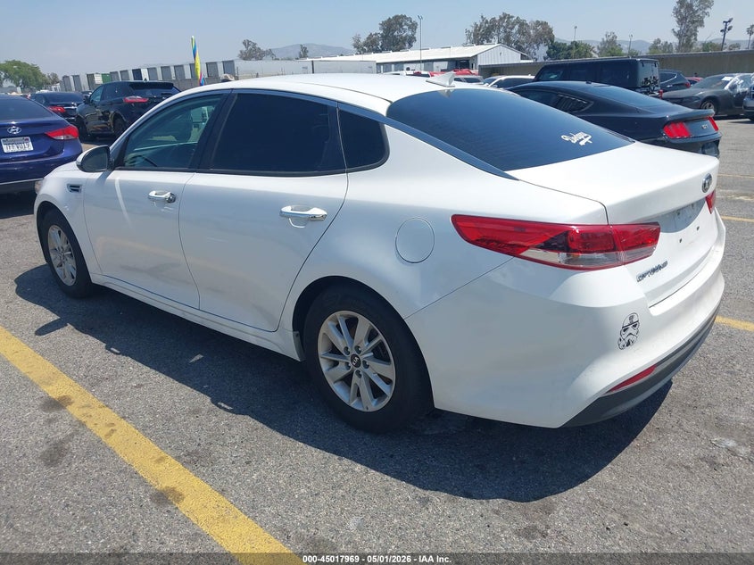 Vin: knagt4l37g5101937, lot: 45515452, kia optima lx 20163