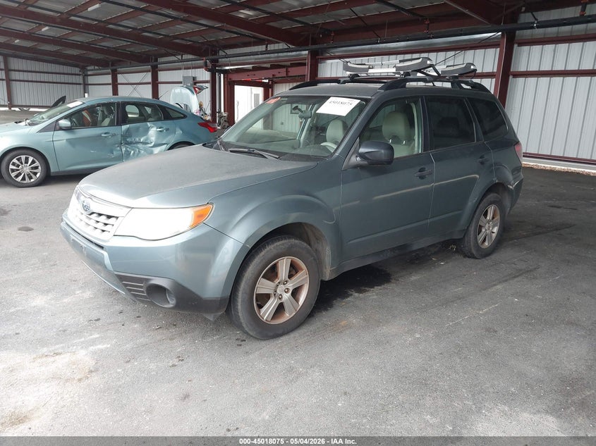 2011 Subaru Forester 2.5 2.5X blue Lot 111045018075 Vin JF2SHABC9BH763056