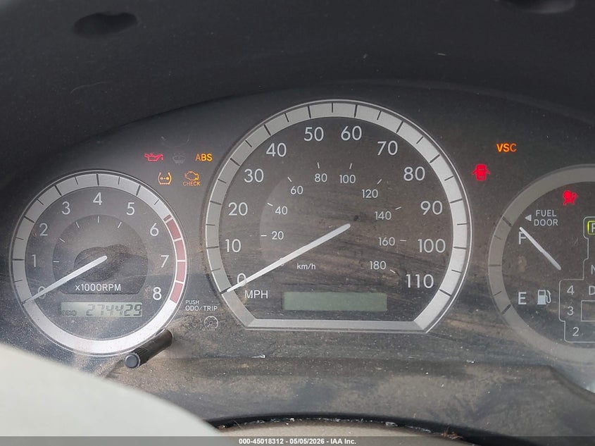 2004 TOYOTA SIENNA VAN 3.3L V-6 DOHC, VVT, 230HP
