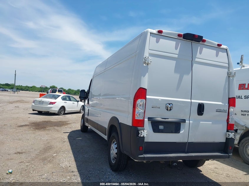Vin: 3c6lrvdg9pe589386, lot: 45515947, ram promaster 2500 high roof 159 wb 20233