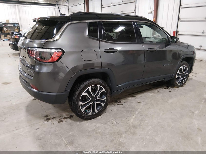 Vin: 3c4njdcn9pt519949, lot: 45516066, jeep compass limited 4x4 20234