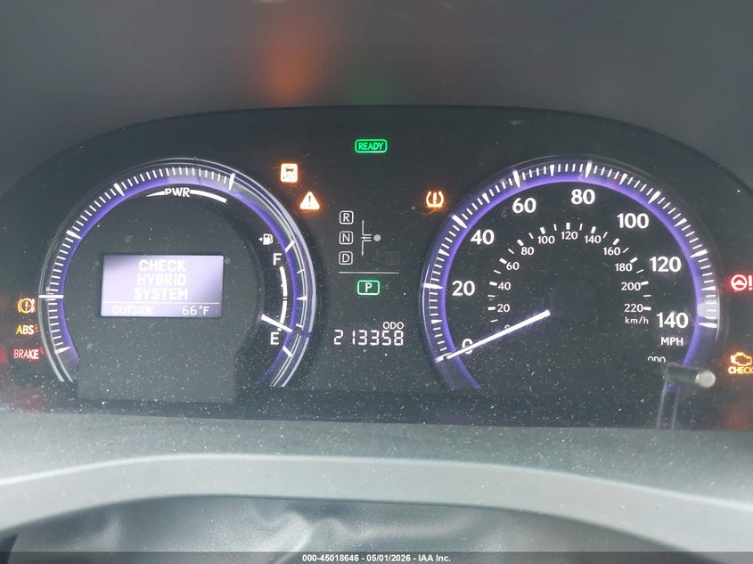 2010 Lexus Hs 250H Premium VIN: JTHBB1BA9A2005474 Lot: 45018646