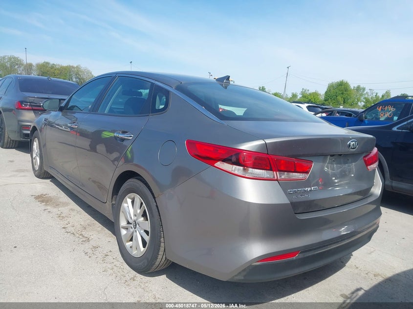 Vin: 5xxgt4l33jg182795, lot: 45516230, kia optima lx 20183