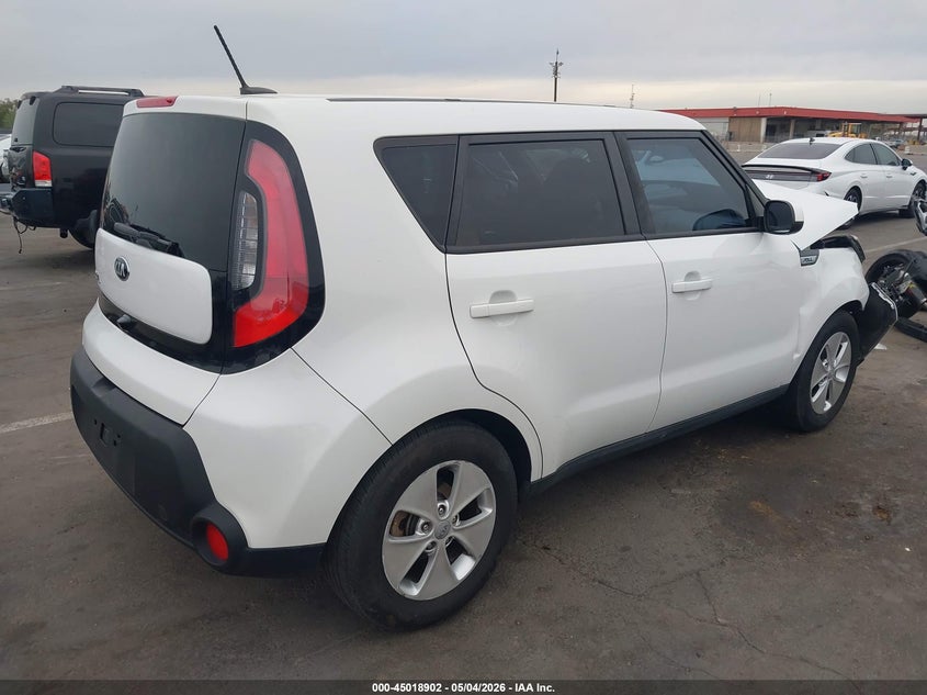 Vin: kndjn2a27g7324582, lot: 45516385, kia soul 20164