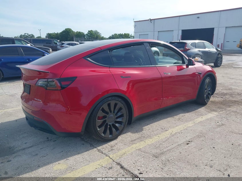 Vin: 7saygdef9nf537707, lot: 45516430, tesla model y performance dual motor all-wheel drive 20224