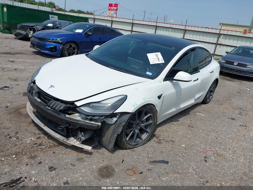 Vin: 5yj3e1eb4nf109908, lot: 45517444, tesla model 3 long range dual motor all-wheel drive 20222