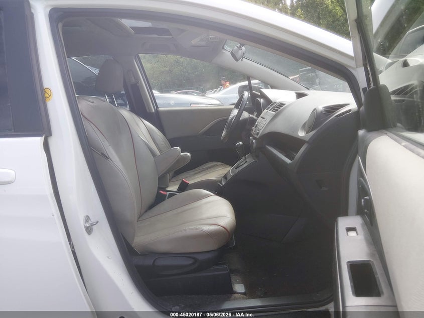 2012 Mazda 5 2.5 Azda5 Grand Touring White Lot 111045020187 Vin JM1CW2DL1C0127971