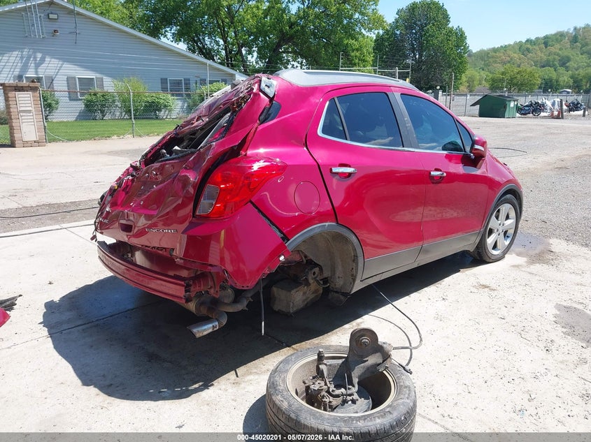 Vin: kl4cjasb1gb628155, lot: 45517715, buick encore 20164