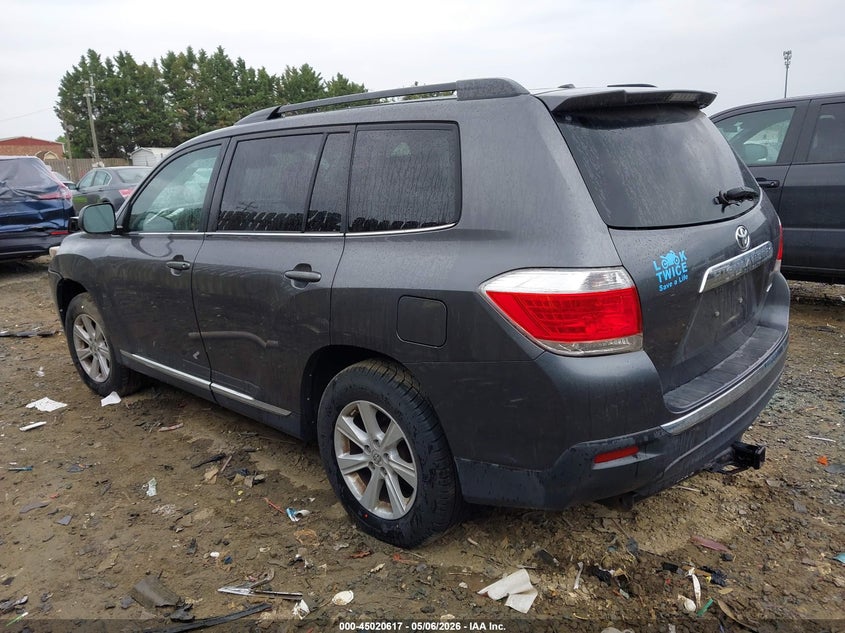 Vin: 5tdbk3eh6cs101189, lot: 45518131, toyota highlander se v6 20123