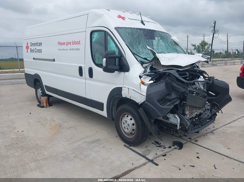 Vin: 3c6mrvjg4pe555767, lot: 45518328, ram promaster 3500 cargo van high roof 159 wb ext 2023 img_1