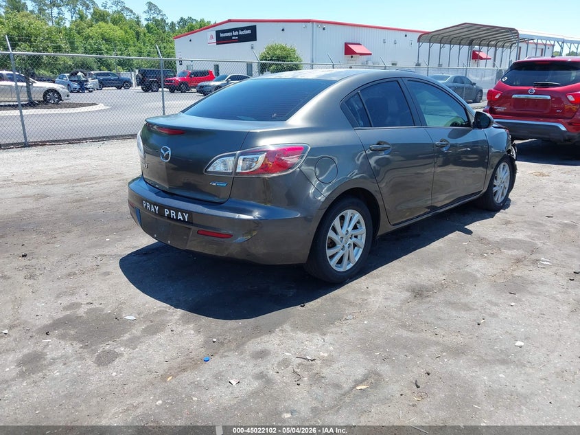 2012 Mazda 3 2.0 I Touring grey Lot 111045022102 Vin JM1BL1V71C1678671