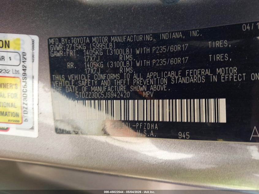 TOYOTA SIENNA - zdjęcie 9