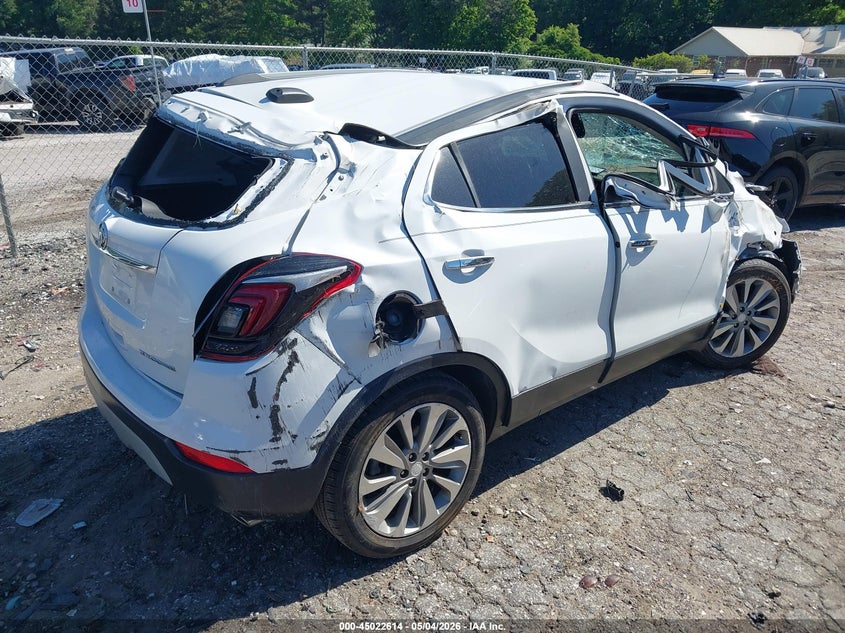 Vin: kl4cjasb6kb728373, lot: 45520128, buick encore fwd preferred 20194