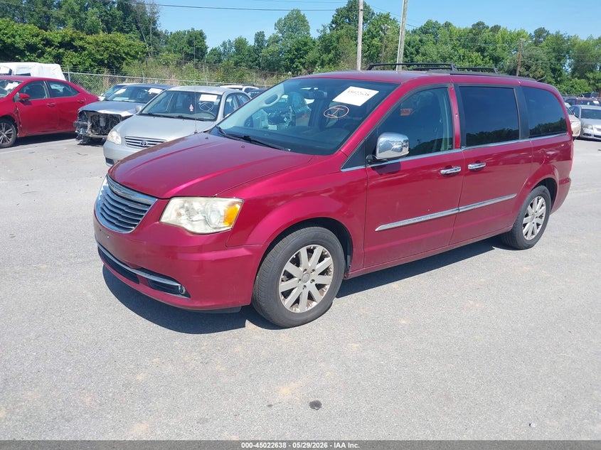 Vin: 2c4rc1cg8cr346210, lot: 45520152, chrysler town & country touring-l 20122