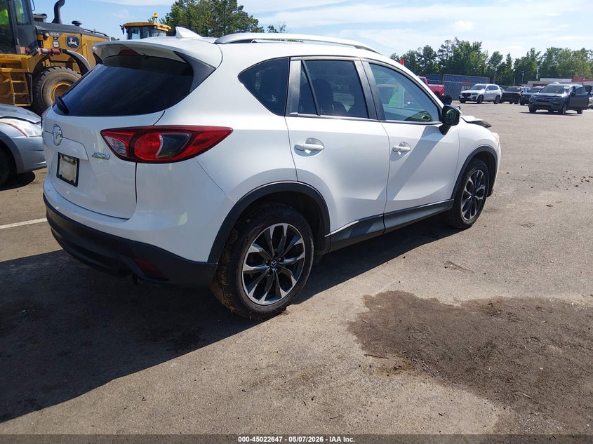 Vin: jm3ke2dy8g0607707, lot: 45520161, mazda cx-5 grand touring 20164