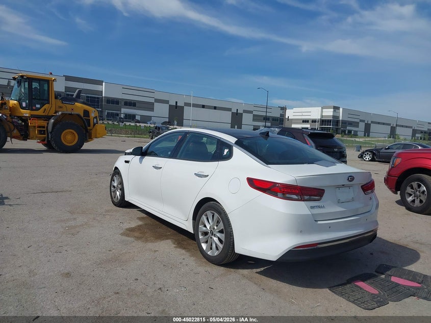 Vin: 5xxgt4l39jg243552, lot: 45520329, kia optima s 20183