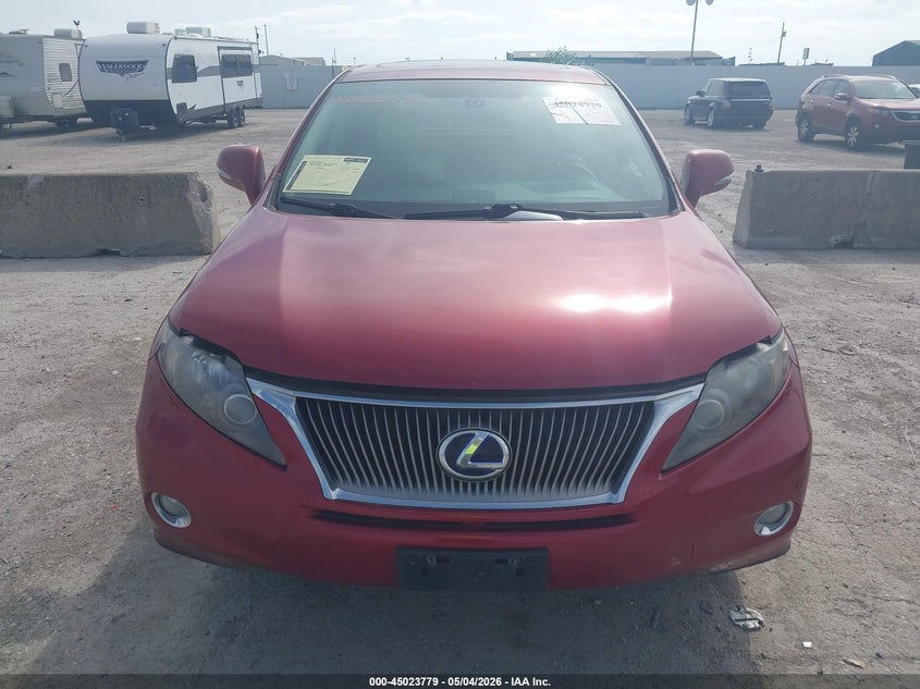 2012 Lexus Rx 3.5 Rx 450H red Lot 111045023779 Vin JTJZB1BA1C2006358