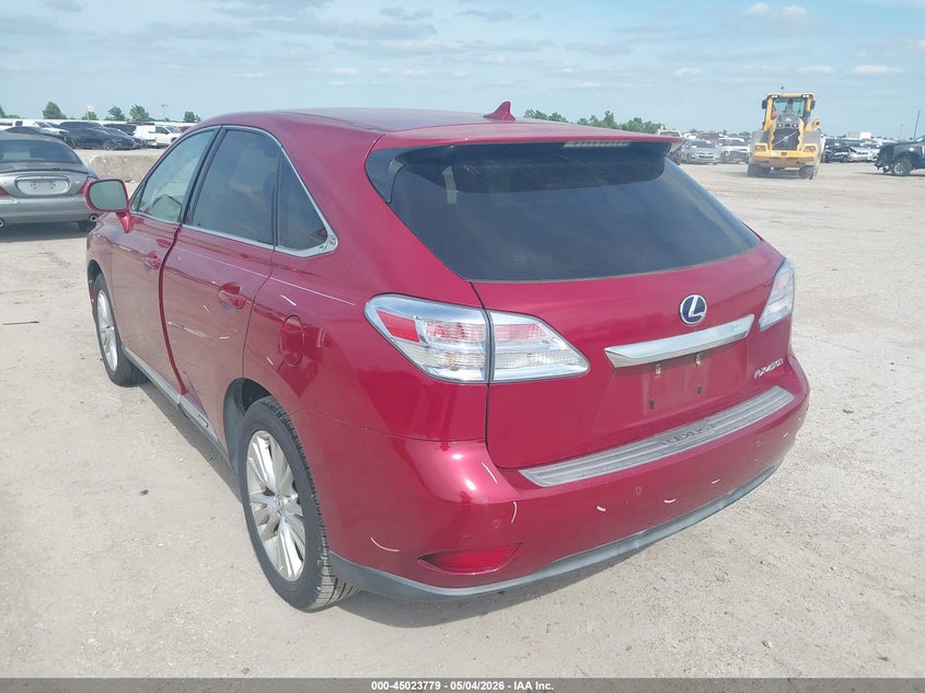 2012 Lexus Rx 3.5 Rx 450H red Lot 111045023779 Vin JTJZB1BA1C2006358