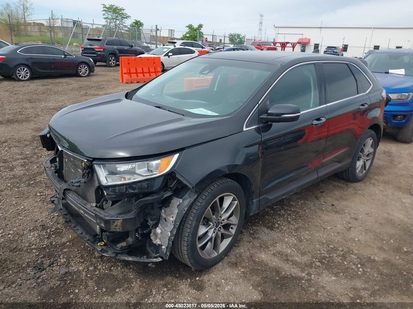 Vin: 2fmpk4k85fbb57061, lot: 45521331, ford edge titanium 20152