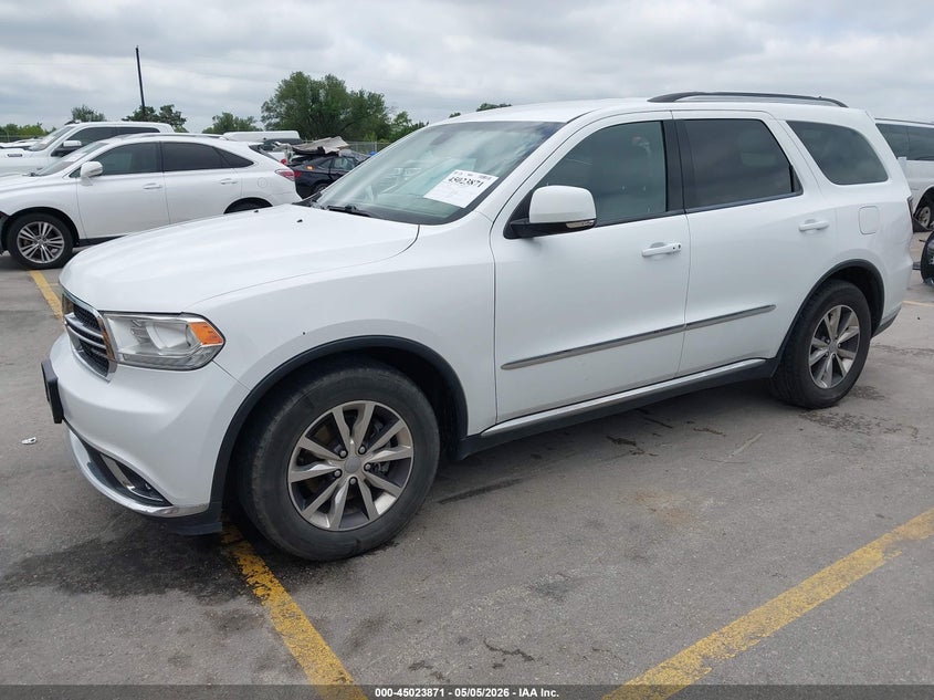 Vin: 1c4rdhdg0gc336516, lot: 45521385, dodge durango limited 20162