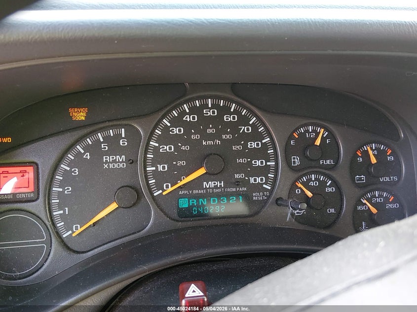 2002 GMC SIERRA TRUCK 4.3L V-6 200HP