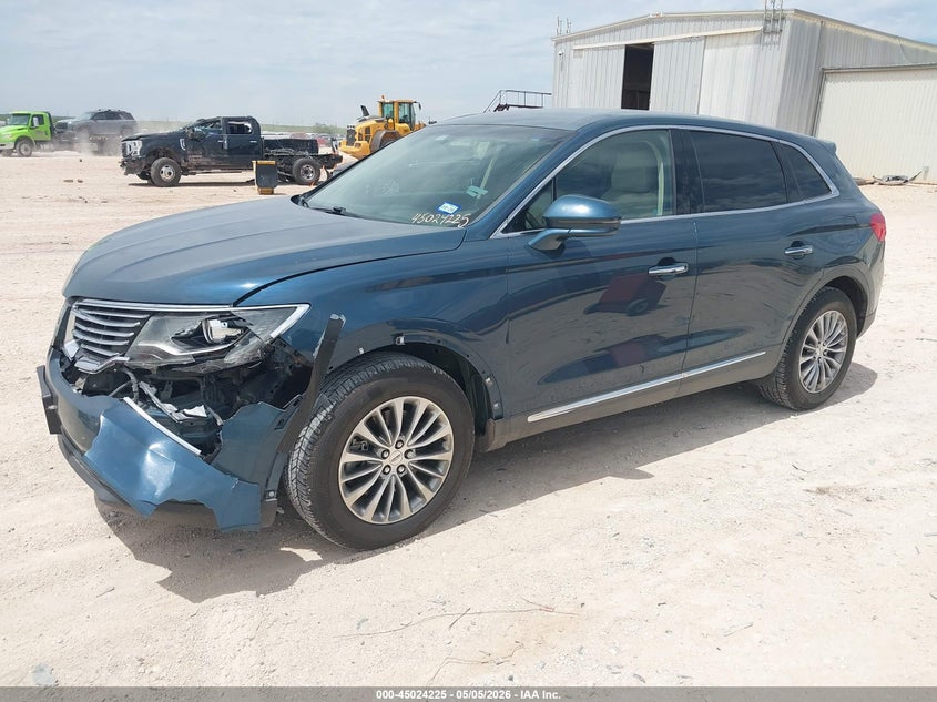 Vin: 2lmtj6kr4gbl89517, lot: 45521739, lincoln mkx select 20162