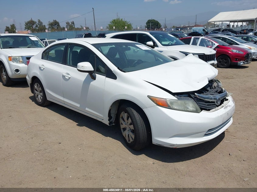 2012 Honda Civic 1.8 Lx white Lot 111045024911 Vin 19XFB2F53CE353024