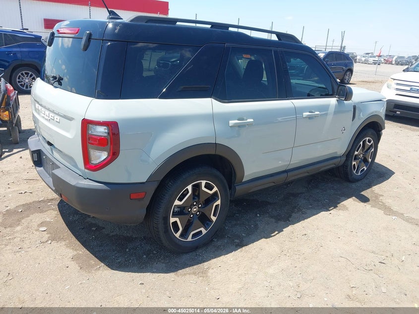 Vin: 3fmcr9c67mrb14165, lot: 45522528, ford bronco sport outer banks 20214