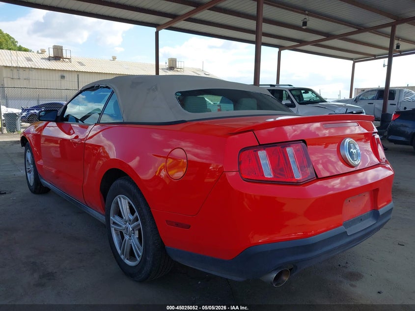 2012 Ford Mustang 3.7 V6 red Lot 111045025052 Vin 1ZVBP8EM3C5201684