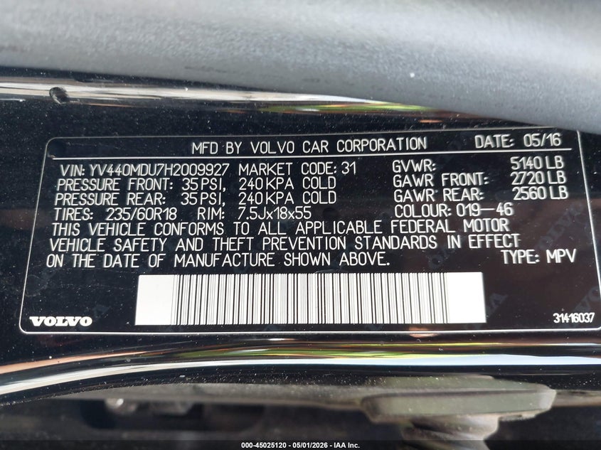 2017 VOLVO XC60 T5 INSCRIPTION - zdjęcie 9