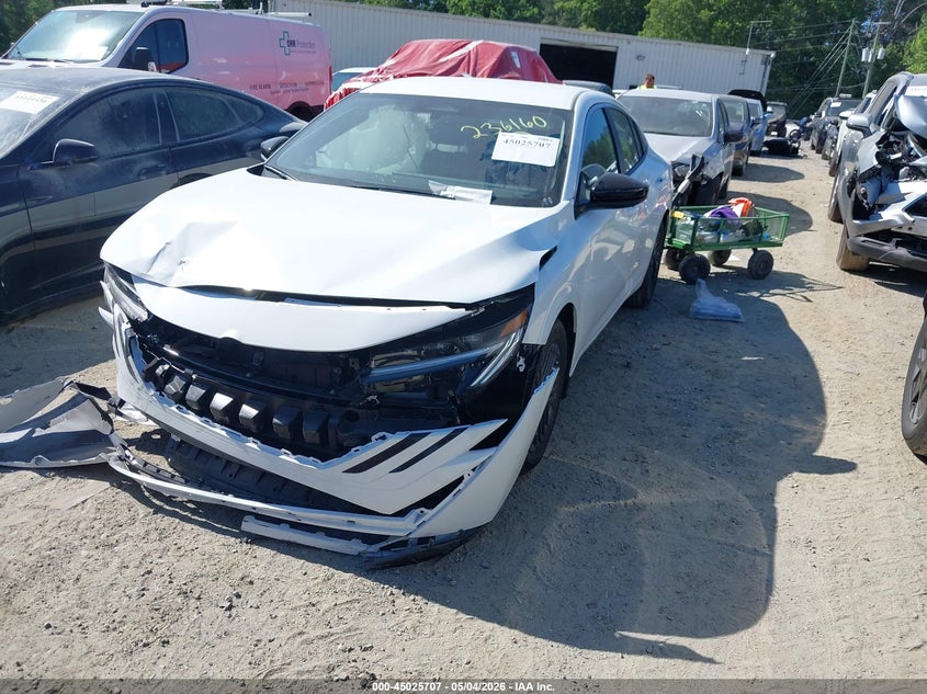 Vin: 3n1ab9cv6ty236160, lot: 45523221, nissan sentra sv 20262